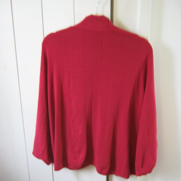 LOFT Dark Pink Open Cardigan - Picture 2 of 5